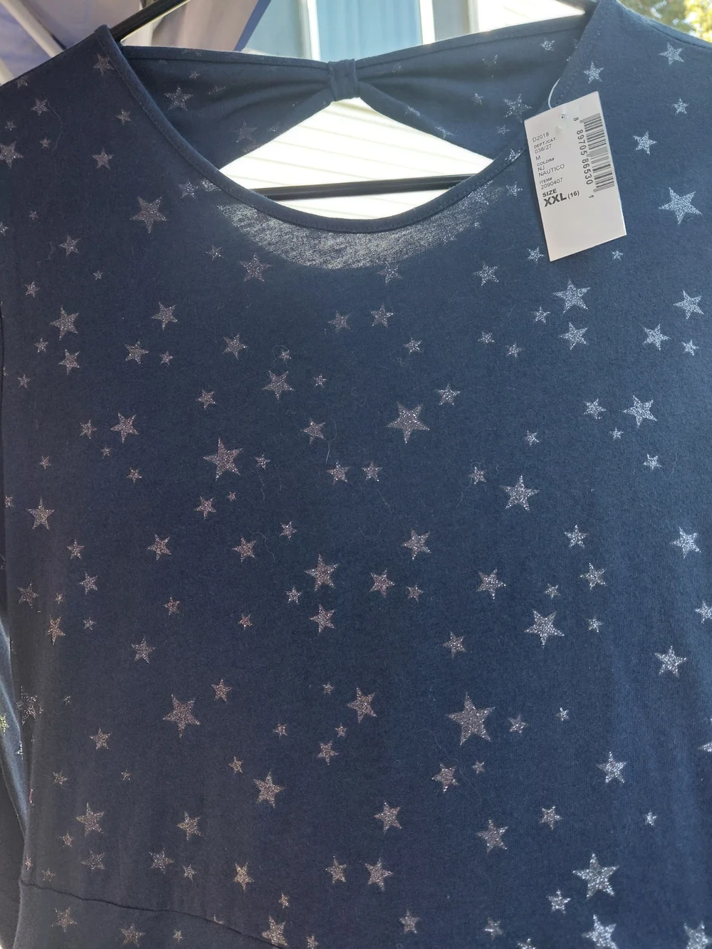 Children's Place Navy Star Print Long Sleeve Skater Dress